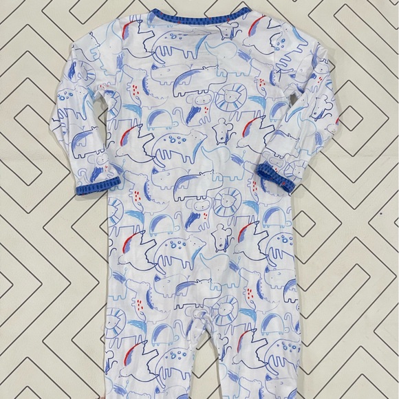 Magnetic Me White Animal Outline Footie Pajama - Picture 12 of 12